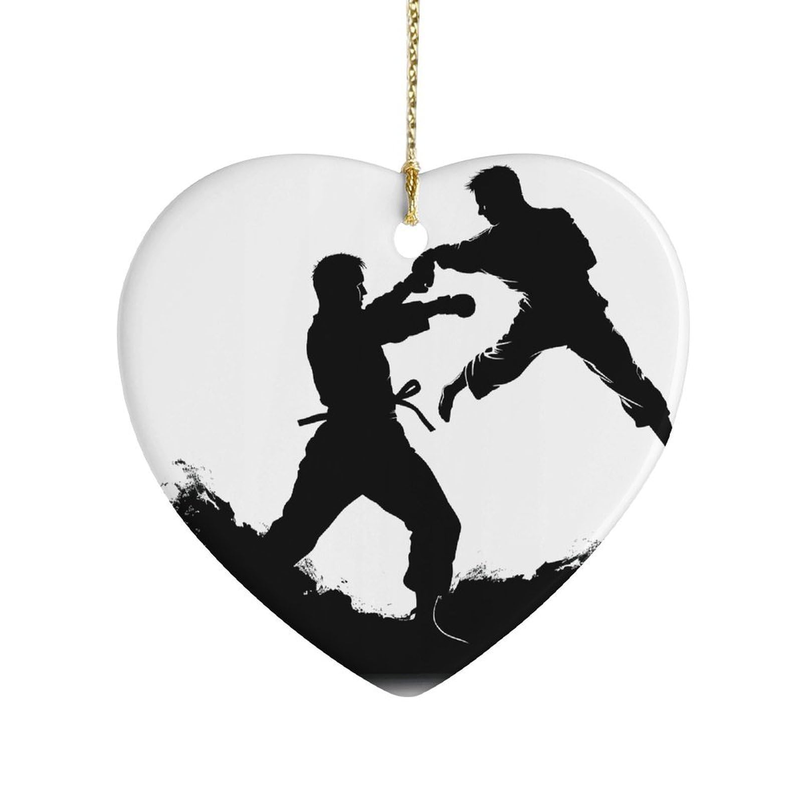 Fekiloot Style Kickboxing Ceramic Ornament Home Decor Keepsake