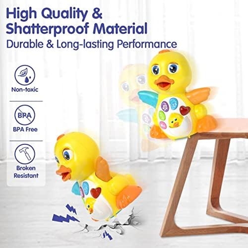 HOLA Baby Toys for 1 Year Old Girls Boys Gifts, Baby Toys 12 Months Yellow Duck Dancing Singing Crawling Baby Toys 6 Months Plus 6 12 18 Months, Baby Boy Girl Gifts for 1 2 3 Year Olds Kids Toddlers