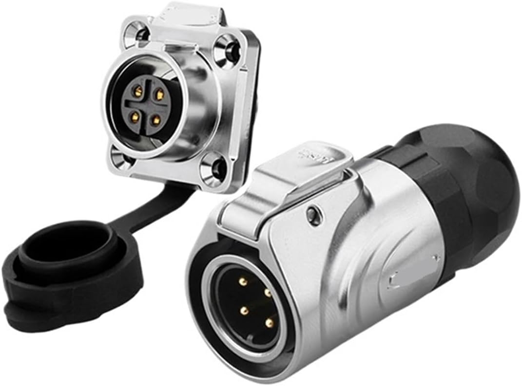 LP16 type 4-core aviation and socket metal round PIN pin power signal industrial connector(Male plug)