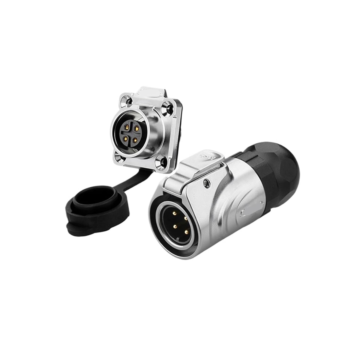 LP16 Type 4-core Aviation and Socket Metal Round PIN pin Power Signal Industrial Connector(Flange Formal wear)