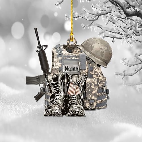 Military Uniform Boots Hat Car Ornament 2023,Military