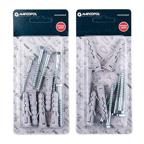 Juego de 2 tapones de expansión de 10 x 50 mm con...