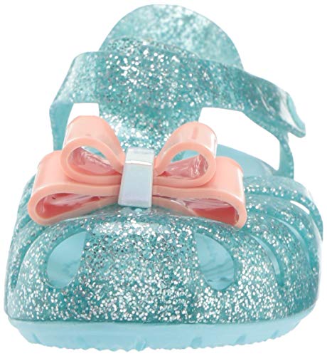 Crocs Girls' Isabella Bow Embellished Sandal Flat, Ice Blue, 7 M Us Toddler #TOP1