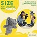 JUSTQUNSEEN Puppet for Kids Adults Big Ears Plush Animal Educational Sensory Toy Soft Washable Stuffed Storytelling Tool Family Fun Elephant