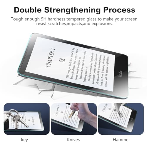 [2 Pack] Anti Blue Light Tempered Glass Screen Protector for 6.8\" KindlePaperwhite and Kindle Paperwhite Signature Edition(11th Generation),Protect Your Eyes,Reduce Migraines&Improve Sleep - Thumbnail 3