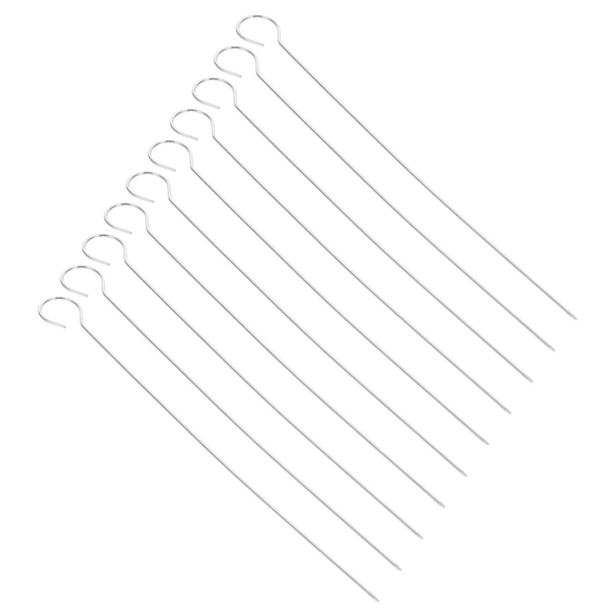 VICASKY 25PCS Reusable Stainless Steel Skewers Compact Bbq Sticks for Grilling Kabobs Meat Vegetables Fruits for Backyard Bbqs Gatherings