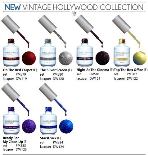 Nobility LeChat Perfect Match DUAL SET UV/LED Gel Polish & Nail Lacquer Vintage Hollywood 6 Packs - Christmas 2012 New Collection by Perfect Match