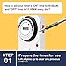 iPower 24 Hour Plug-in Mechanical Electric Outlet Timers Switch Programmable Indoor, Accurate Heavy Duty 3-Prong for Lamps Fans Christmas String Lights, AC 1725W 1/2 HP, UL Listed