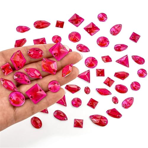 Strass à coudre de forme mixte pour accessoires et loisirs créatifs