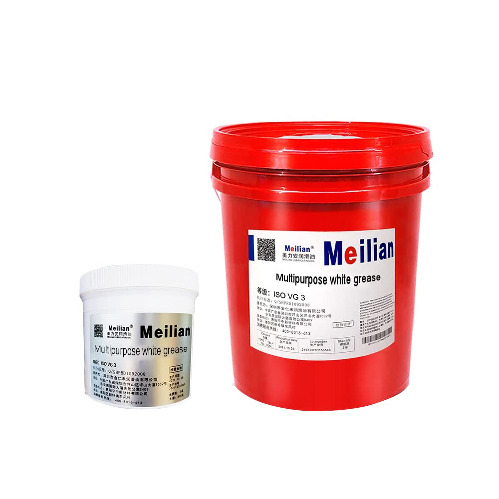 Merian White Grease Synthetic high Temperature 600 Degree Butter Robot Bearing Anti-Rust Lithium-Based Grease Mobil (Merian 600 Degrees 12KG)