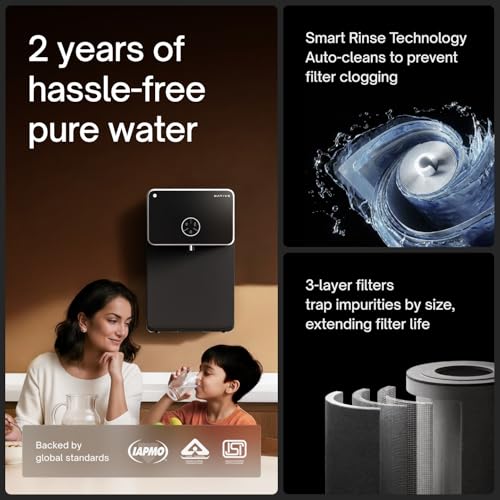 Image of Native by Urban Company M2 PRO RO+UV+Copper+Alkaline 10-Stage Smart Water Purifier | In-built power backup | No Service for 2 Years | 2-year Unconditional Warranty | Advanced Real-time Tracking | 8L