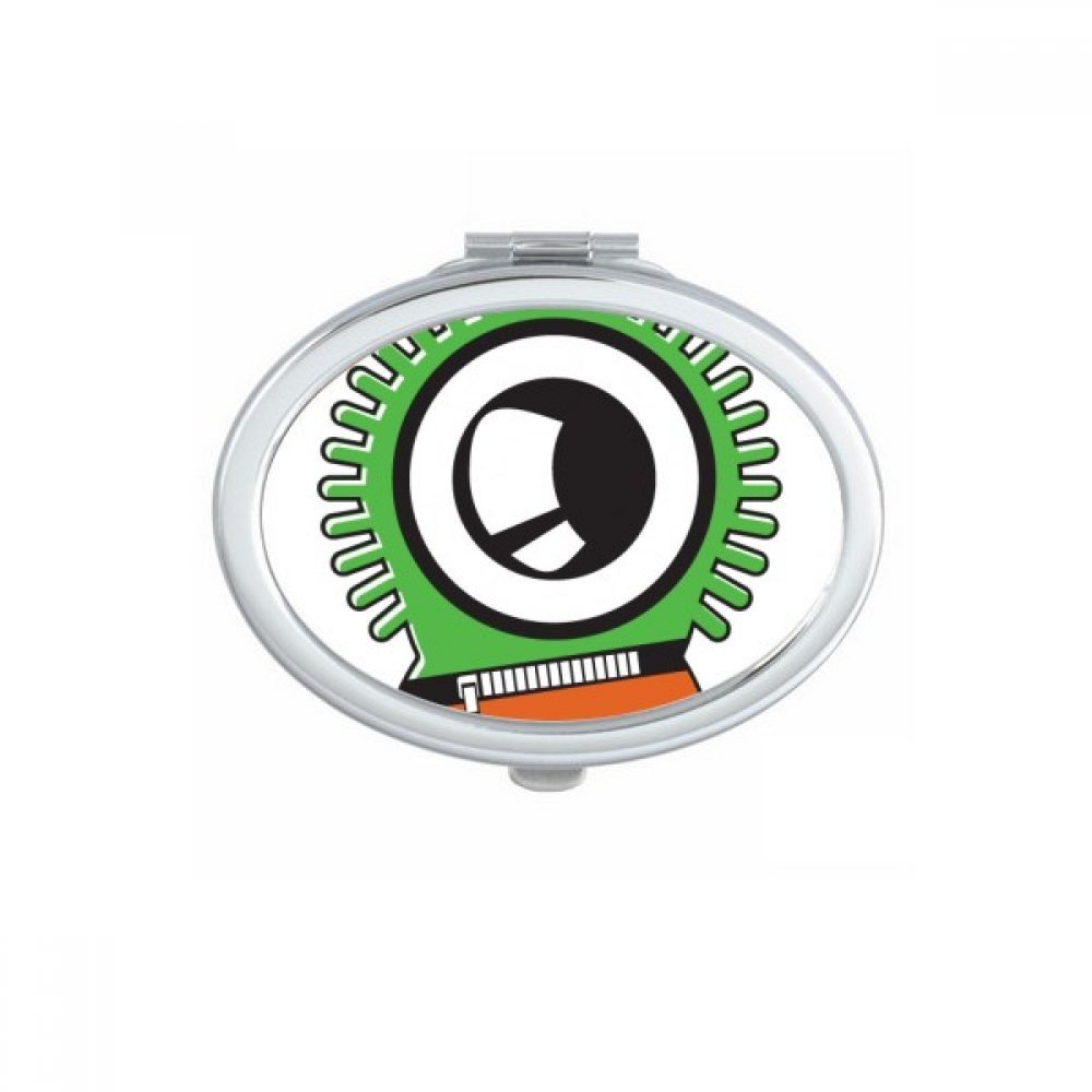 Miroir compact alien arc-en-ciel ovale multicolore univers mignon