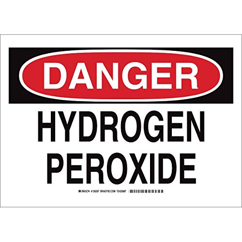Peroxyde d'hydrogène panneau Brady 126287 contre les risques d'accidents