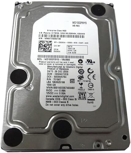 Miniatura 2 de Western Digital WD1002FBYS-18W8B0 1TB 7200RPM SATA 3.0 Gbps 3.5 pulgadas RE3 Disco duro (reacondicionado certificado)