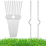 12 Pcs Heavy Duty Yard Sign Stakes, 13 Inch Stainless Steel Metal Stakes Holder, Alternative to H Frame Stake...