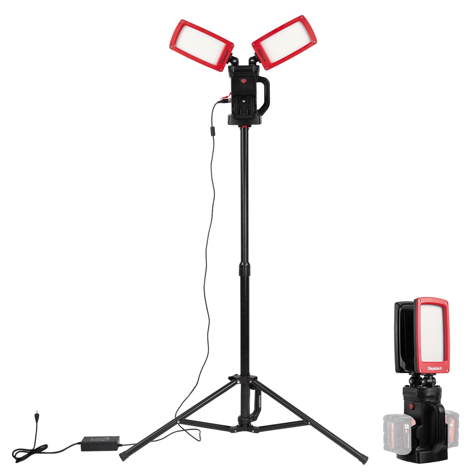 DAYATECH 12000LM 85W Corded and Cordless LED Work Light with