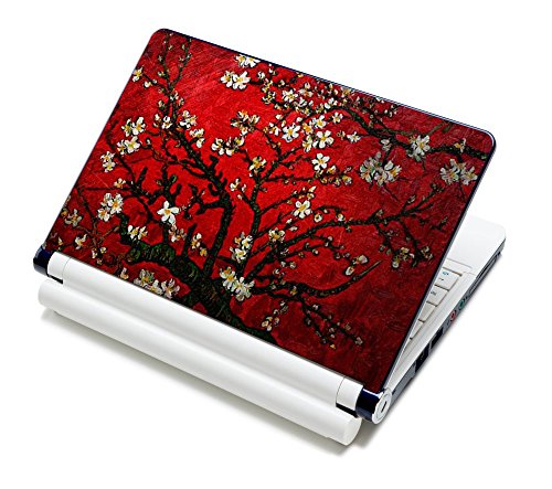Meffort Inc Laptop Skin Sticker Cover Art Decal Decorative Stickers Fits Laptop up to 17.3 Inch (Included 2 Wrist Pads) - Cherry Blossom