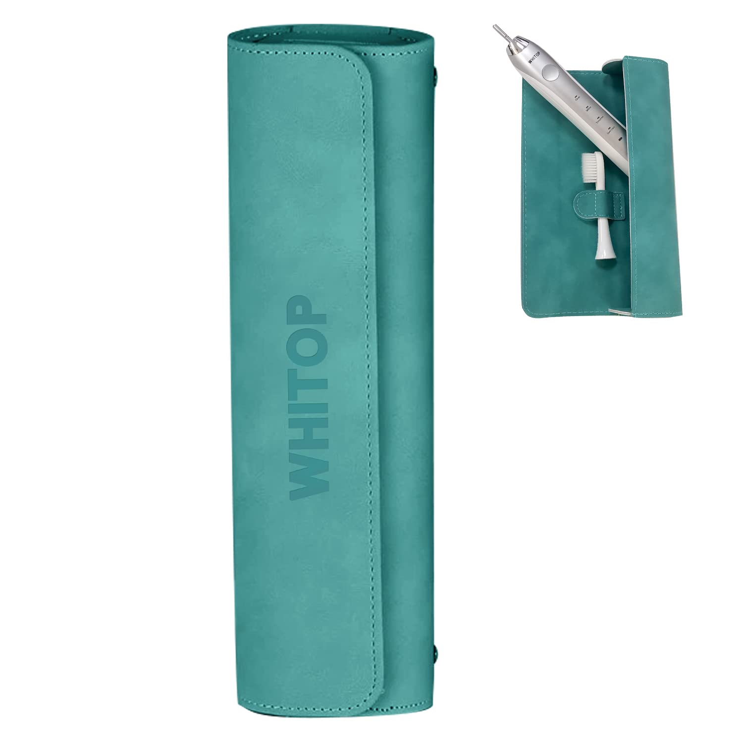 WHITOP Portable Toothbrush Travel Case Containers Toothbrush Holder Storage Box Bag Carrying Case Fits for Electric Toothbrushes, Green, Portable,travel