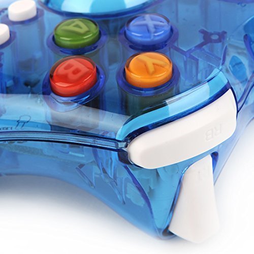 USB Wired Afterglow Blue Game Pad Controller Gamepad Joypad For Microsoft Xbox 360, xbox360, Windows 7, Windows 8
