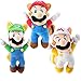 ZHTY Super Mary Plush 3pcs / Lot 20cm 3 Estilos Super Mario 3D Land Land Peluche Toys Mario Luigi Cosplay Mapache Cat Fox Animals Soft Relleno Muñecas Regalos para niños Song