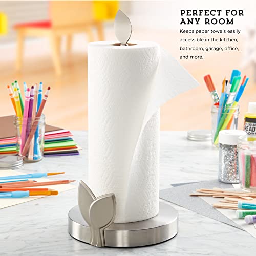Image of Kamenstein Perfect Tear Paper Towel Holder, Stainless Steel, 7.39 x 7.17 x 14.13-Inch