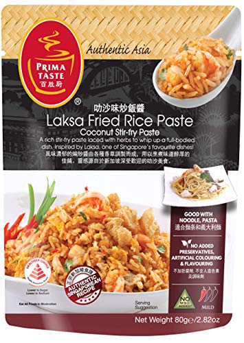 Prima Taste Laksa Fried Rice Sauce, Spice & Coconut Stir-fry Sauce, 1 Pack, 80g
