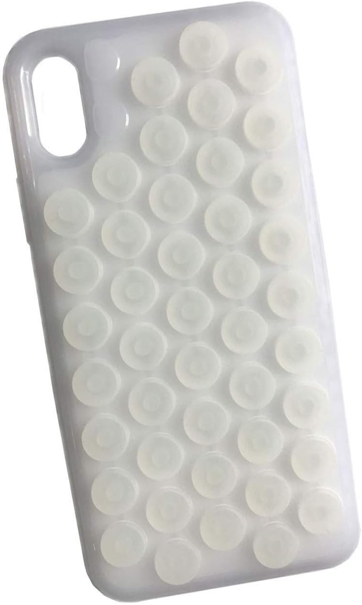 hhyct iPhone Xs case Funny Popping Decompression Bubble Wrap Back Soft Silicone Case Cover for iPhone X 5.8 Inch (White)