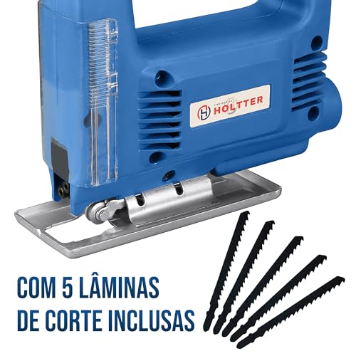 HOLTTER, Serra Tico Tico 400W Velocidade 3000 Rotações Base Ajustável Serra de Vaivém Recortes para