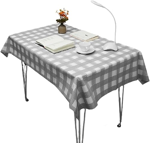 Mantel rectangular a cuadros de color fresco, resistente a las manchas, de plástico, multiusos, impermeable, a prueba de aceite, para fiestas,