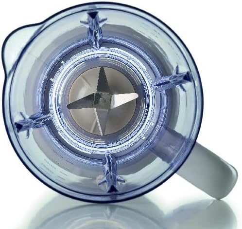 Ariete Frullatore Breakfast 586, Frullatore Elettrico con 4 Lame in Acciaio Inox, 2 Velocità + Funzione Pulse, Piedini Antiscivolo, Coperchio Superiore, Capacità 1,5 L, 500W, Bianco Bianco Breakfast - Immagine 4