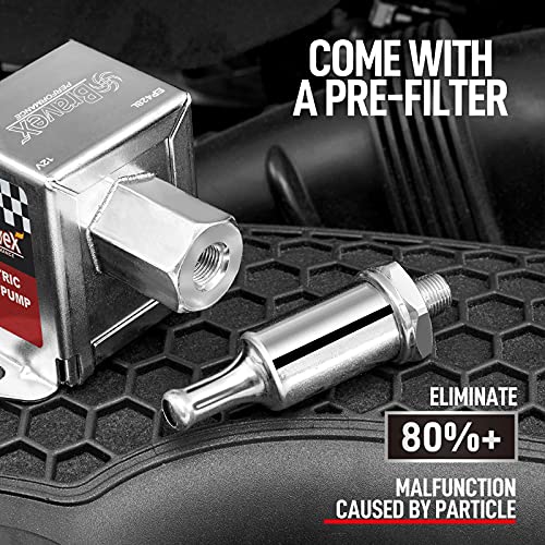 Bravex Inline Electric Fuel Pump Universal Dc 12V Low Pressure 2.5-4 Psi Petrol Diesel (Ep12S) #TOP4