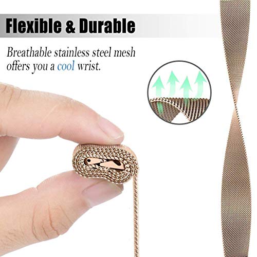 Valkit Compatible Samsung Galaxy Watch 42Mm/Galaxy Watch 5/4 40Mm 44Mm/Galaxy Watch Pro 5 45Mm/Galaxy Watch 3 41Mm Band, 2 Pack 20Mm Stainless Steel Wristbands Men Women For Galaxy Watch Active #TOP5