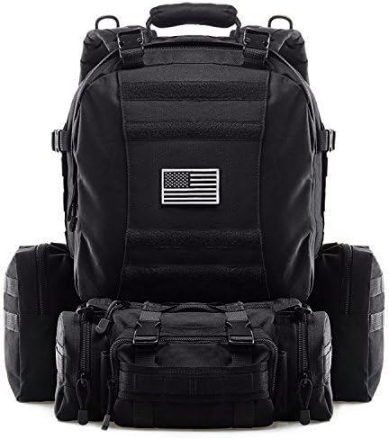 Tactical Backpack Military Outdoor 3-Day Assault Pack 60L Survival Rucksack 1000D Army Molle Bag Perfect for Hiking Trekking Travelling and Hunting