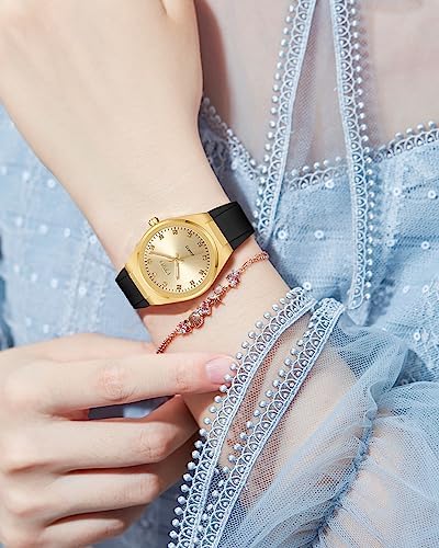 CIVO Ladies Watches Luminous Waterproof Thin Wrist Watch for Women Easy Read, Quartz Ladies Analogue Watch Silicone Fashion Elegant Design, Gift for Women
