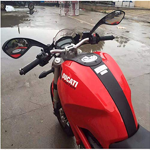 BarBaren One Pair Rear View Mirrors For Ducati Monster 696 08-14 Monster 795 12-15 Monster 796 10-15 Monster 1100 09-11 Monster 1100 S 09-11 Monster 1100 EVO 11-13