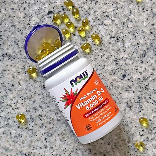 Image of NOW Foods Vitamin D-3 & + VIT K-2 Menaquinone-4 (MK-4) Supplements Bundle