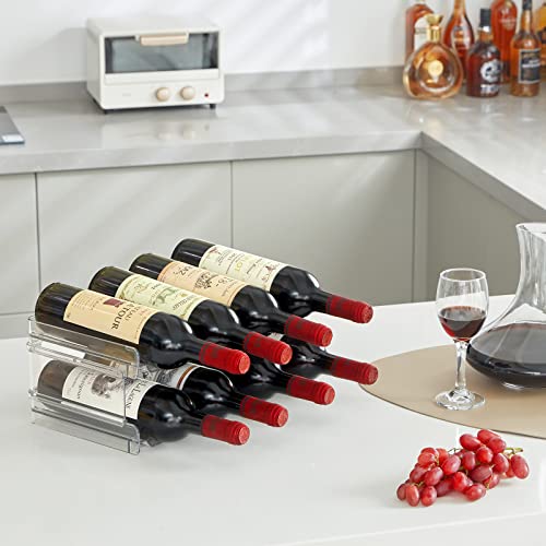 Lifewit Stackable Water Bottle Organizer for Cabinet, Plastic Bottle Holder Fits Bottles/Tumblers up to 3.8" Diameter for Pantry/Countertop, 2 Tier Holds 8 Bottles 38 x 20 x 15 cm/15 x 8 x 5.7" by Lifewit - Image 9