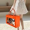 FodPand Tote Bags Reusable Shopping Bag Grocery Bag Vintage Record Player Felt Handbags Storage Bags Fruit Orange #1