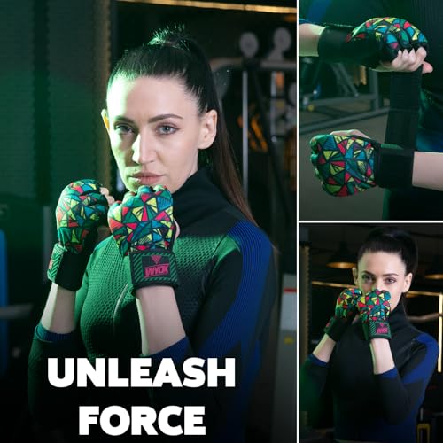 Image of WYOX Neoprene Gel Boxing Hand Wraps Inner Gloves for Men & Women - 80cm /31in Quick Wrist Strap, Padded Knuckle Protection, Fingerless MMA Muay Thai Kickboxing Wraps for Training & Martial Arts