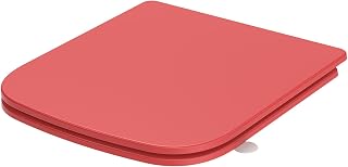 WC Sitz mit Absenkautomatik Q-Form Eckig aus Duroplast, Rot