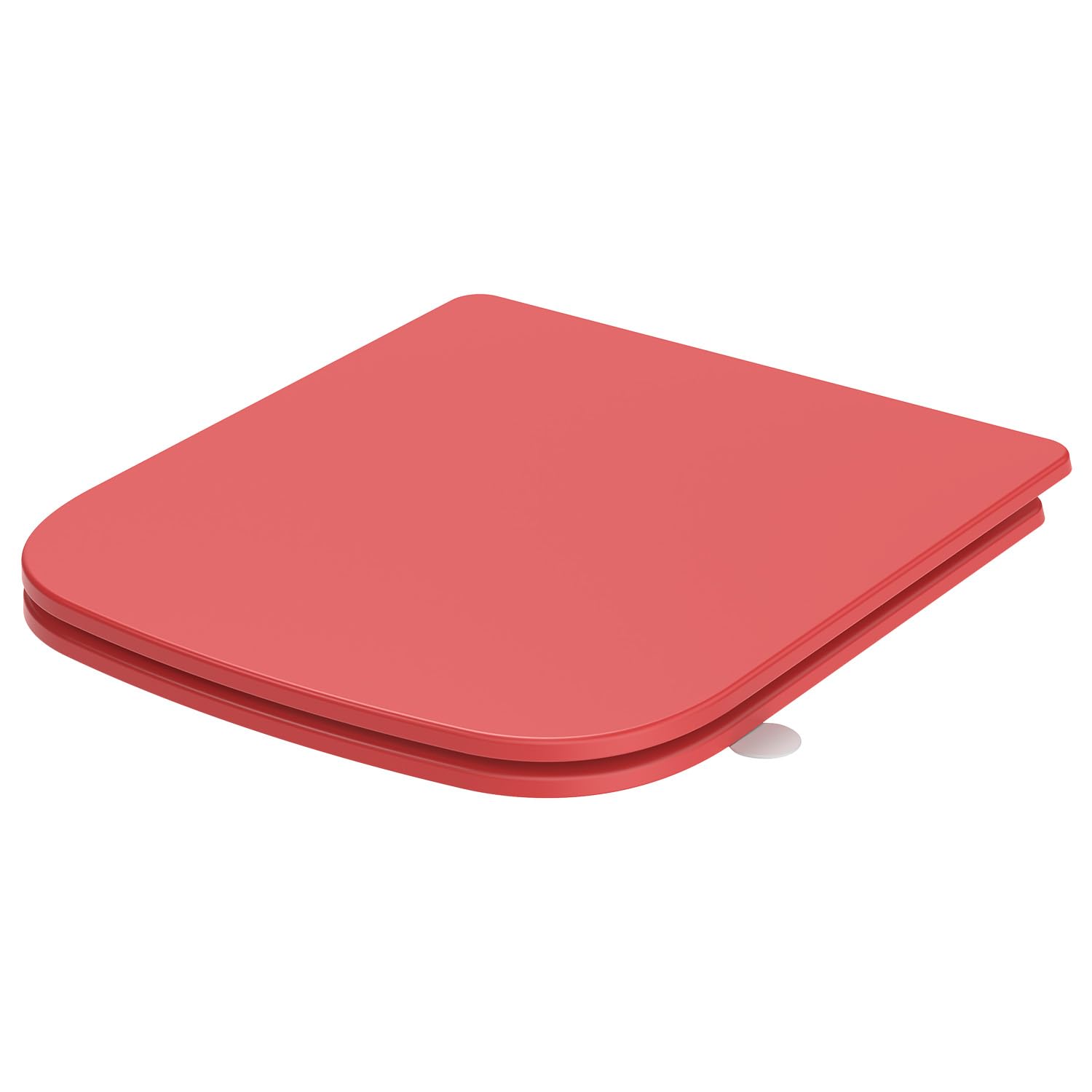 SREWOHS PRO Ultra Thin Square Toilet Seat Soft Close, Red Urea-Formaldehyde Quick Release for Easy Cleaning, Universal Fit Loo Seats,Adjustable Hinges for Standard Bathroom Bowl Seat,42.5 x 34.5 cm โ image 1
