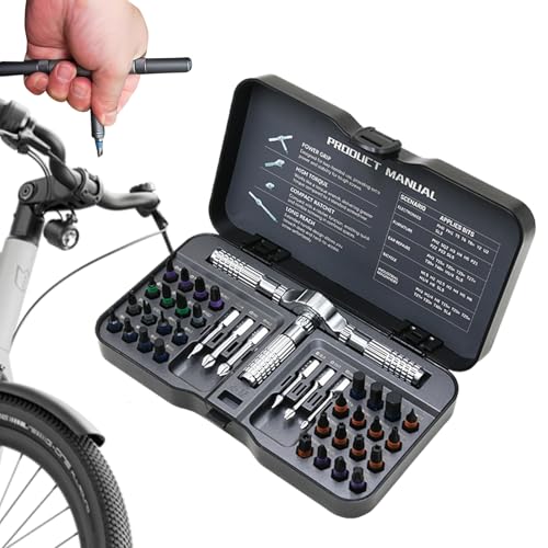 Magnetisches Schraubendreher-Set – Aluminium-Ratschen-Schraubendreher-Set aus freiem Multi-Bit | Haltbarkeit Tragbares Reparaturwerkzeug-Set | Bits aus