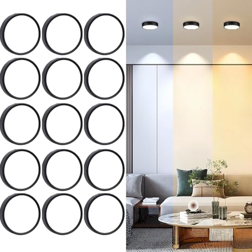 Recopilación de Iluminación empotrable para el cuarto de baño los 5 más buscados. 48 Megaluz S61W12T3 Lampara de techo interior led empotrable 12w, plafones led para techo, diseño ajustable, ahorro de energía 3 Tipos de luz, Luz Calida, Luz Neutral y Luz Fria...