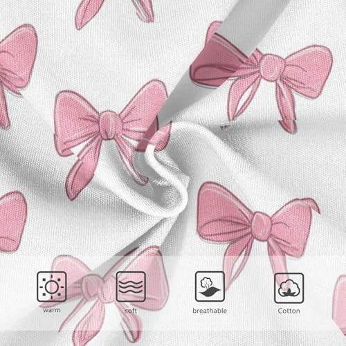 Wusikd Pink Bows (3) Girls' Underwear Cotton Girls Briefs Soft Toddler Underwear 2T3