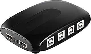 GUODDM 4/8 Port Smart KVM Switch USB Keyboard Mouse Synchronizer Controller, Plug and Play Support, for Windows, for Linux and Other Systems (Size : 4 ports)