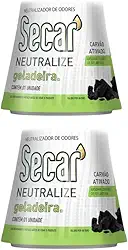 2 Neutralizador De Odores Secar Geladeira Carbono Carvão Ativado Natural Elimina Cheiros Fortes Geladeira Não Prejudica Alimentos