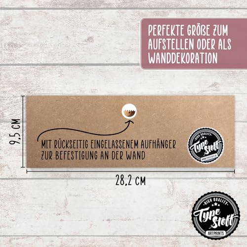 TypeStoff Holzschild mit Spruch – Näherholungsgebiet – im Vintage-Look mit Zitat als Geschenk und Dekoration zum Thema Nähen und Nähmaschine – HS-01292