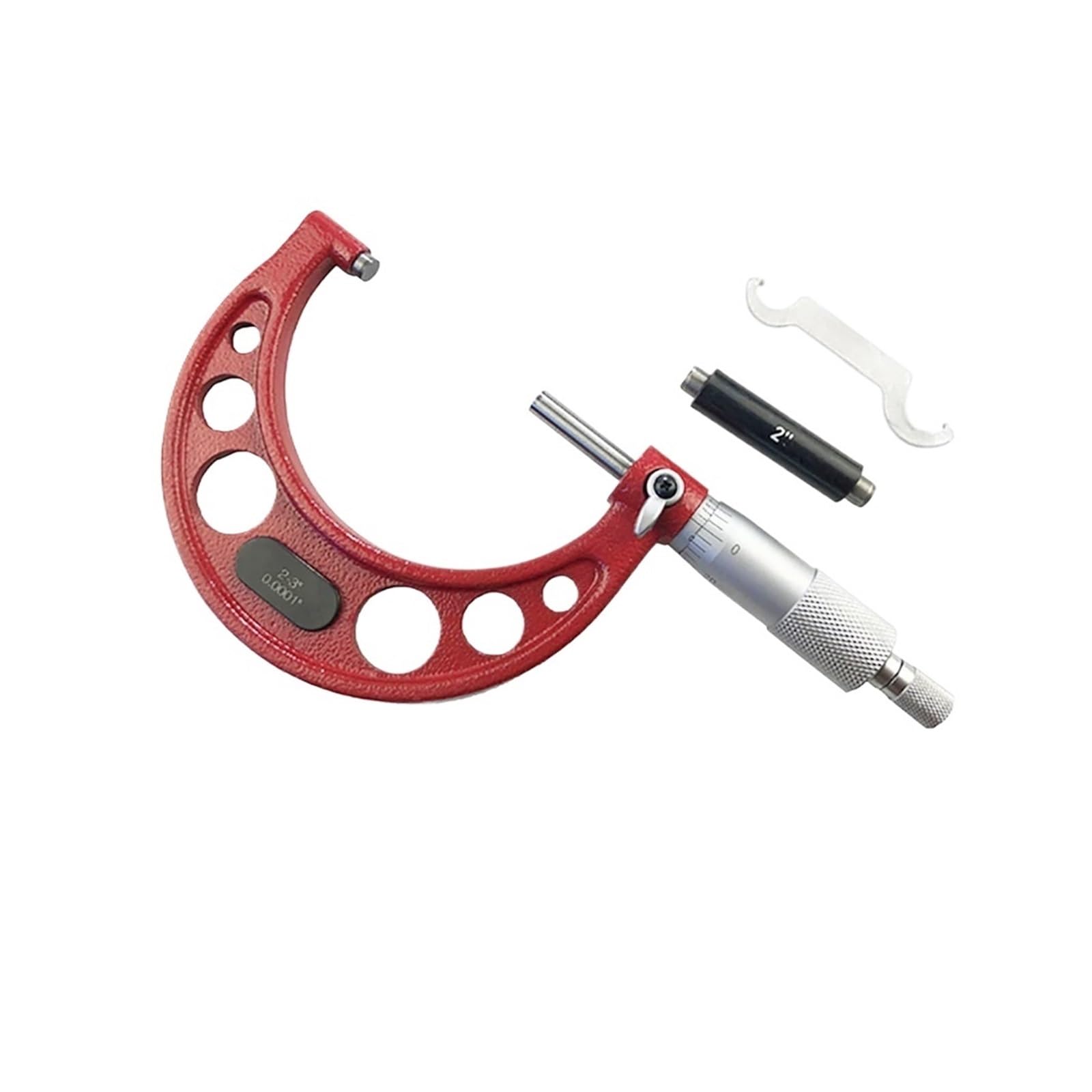 Set di micrometri per Esterni Micrometri Esterni di precisione da 0-4 Pollici, 0-100 mm, 0,0001'' con Punte in carburo, Set da 4 Pezzi, Utensili industriali da 0-1"-2"-3-4"(2-3X0.0001)