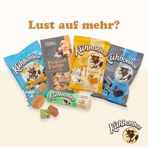 Kuhbonbon Lakritz Bundle - Süßigkeiten Großpackung mit Erdbeere (200g), Original (200g), Mint (200g) und Sahne (200g) Karamell Bonbons - Die originale Sweets für jeden Tag