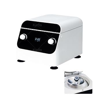 Kurflo Centrifugal Machine, High Speed Centrifugal Tabletop Centrifugal Machine, 3.4 fl oz 100 ml Centrifugal Tubes x 4, Digital Centrifuges, 0-4,000 rpm Speed, Serum Separation, Qualitative